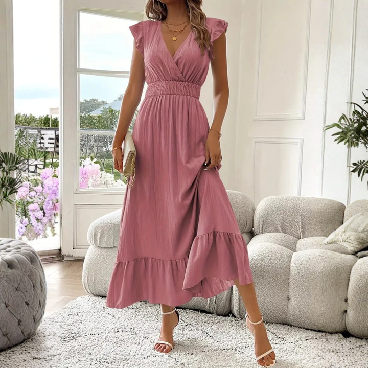 Diana | Elegante Abito da Donna Maxi con Volant per Cerimonie e Occasioni Speciali 9