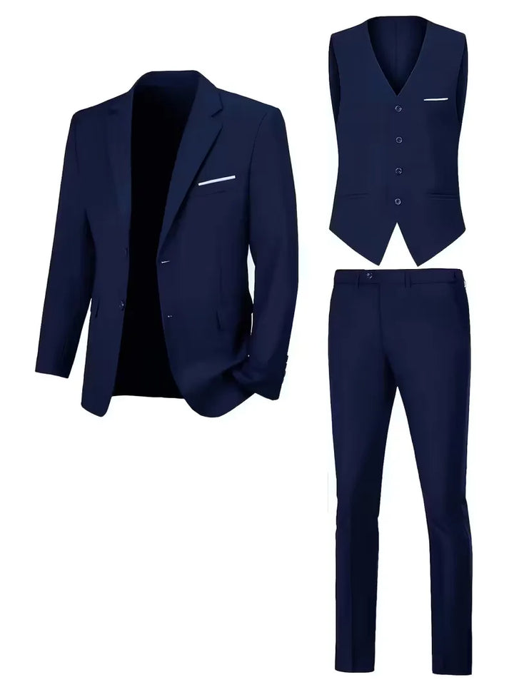 Completo Uomo Tre Pezzi Elegante Slim Fit