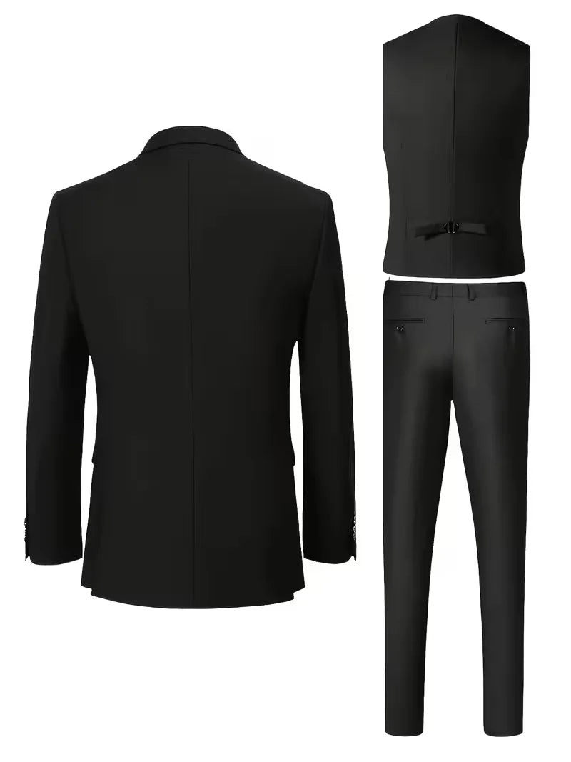 Completo Uomo Tre Pezzi Elegante Slim Fit