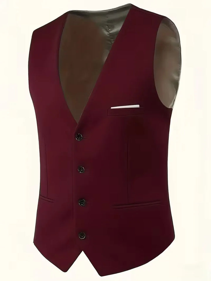 Completo Uomo Tre Pezzi Elegante Slim Fit