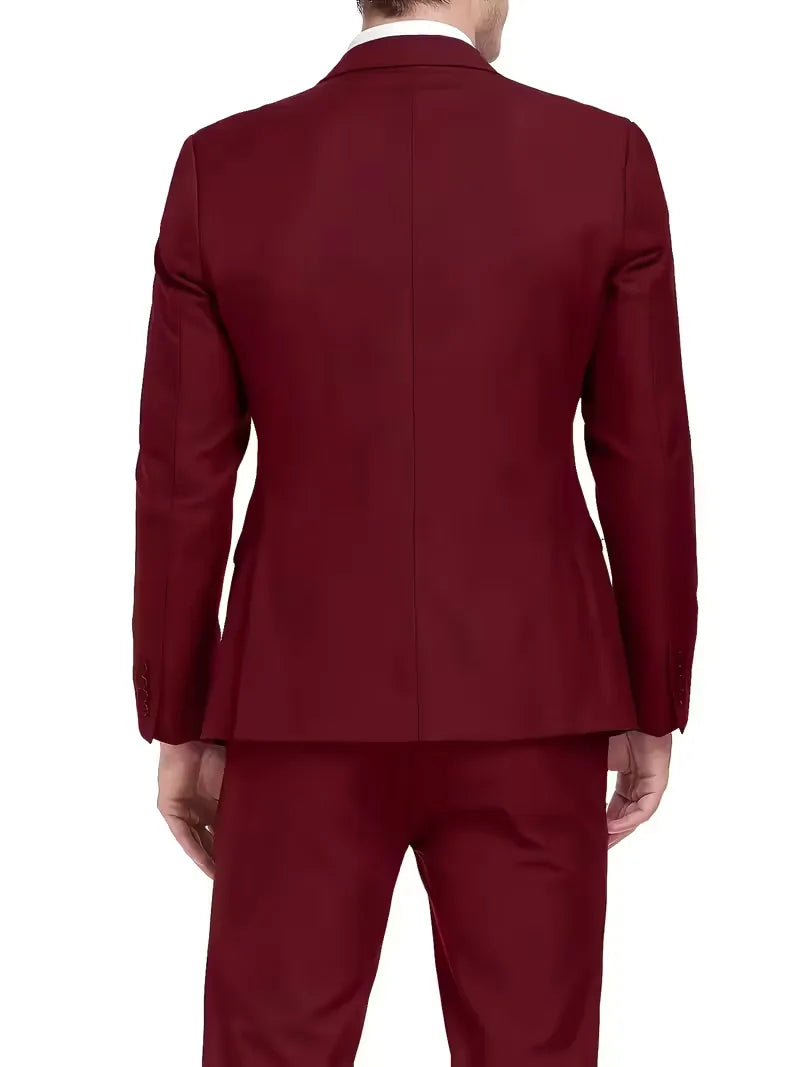 Completo Uomo Tre Pezzi Elegante Slim Fit