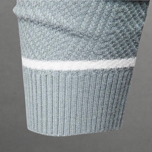 Pullover Uomo Maglia Morbida a Righe Vestibilità Moderna