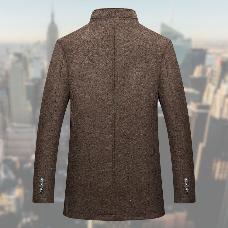 Cappotto Uomo in Misto Lana con Gilet Staccabile Media Lunghezza