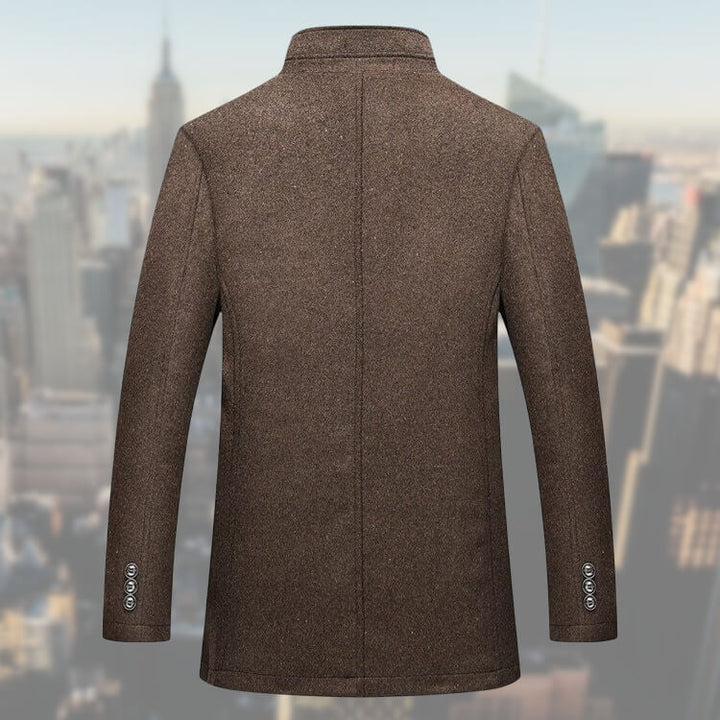 Cappotto Uomo in Misto Lana con Gilet Staccabile Media Lunghezza