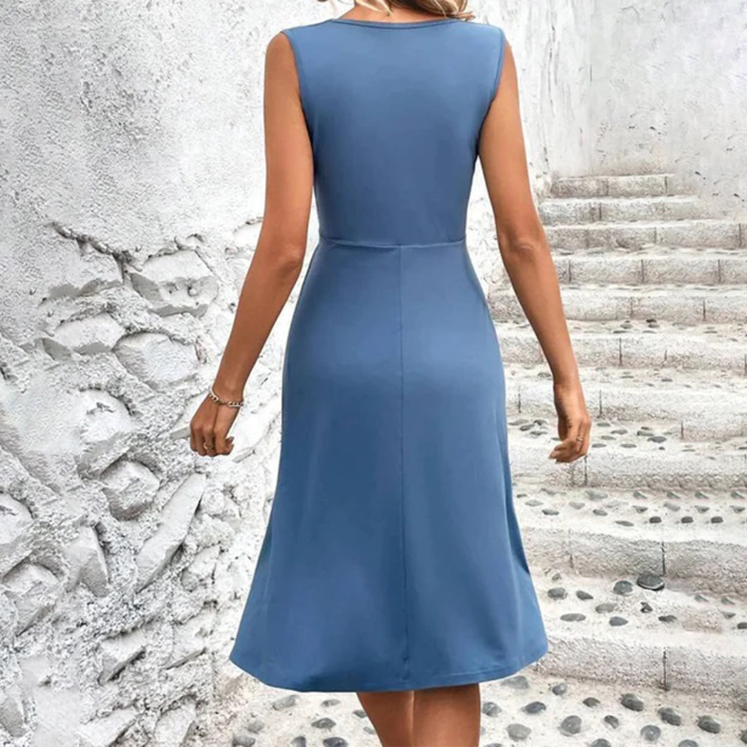 Abito Estivo Donna Scollo a V Senza Maniche