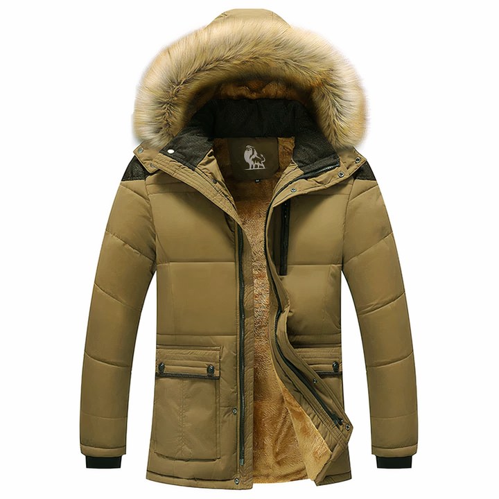 Parka Uomo con Cappuccio Rimovibile e Chiusura Frontale - Vesarelli