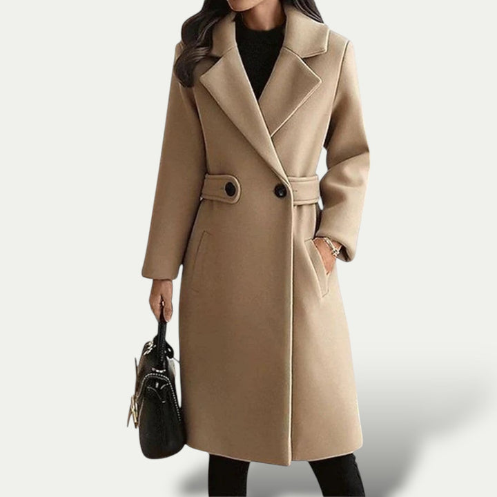 Cappotto Donna in Lana Invernale con Cintura Sottile - Vesarelli