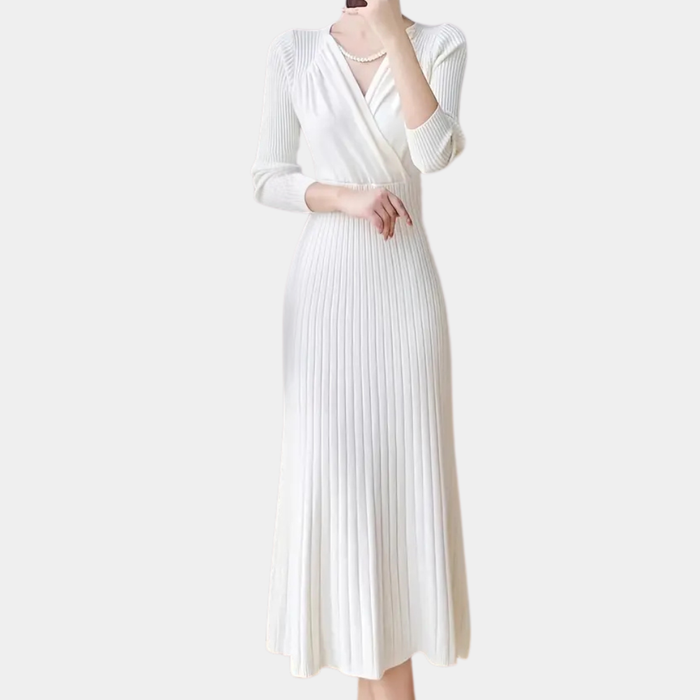 Abito Midi Donna Maglia Sottile Vestibilità Elegante - Vesarelli