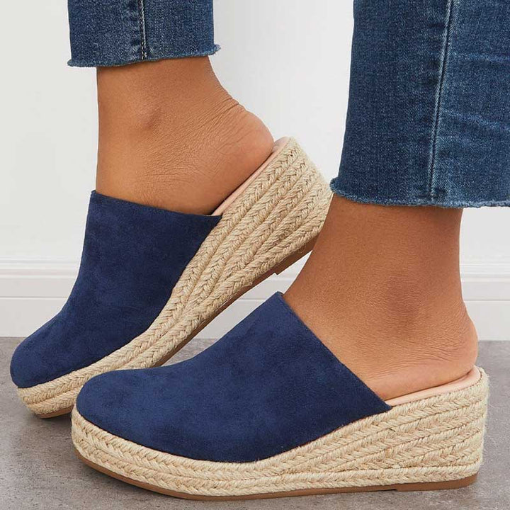Espadrillas Donna Zeppa Mule Comode - Vesarelli