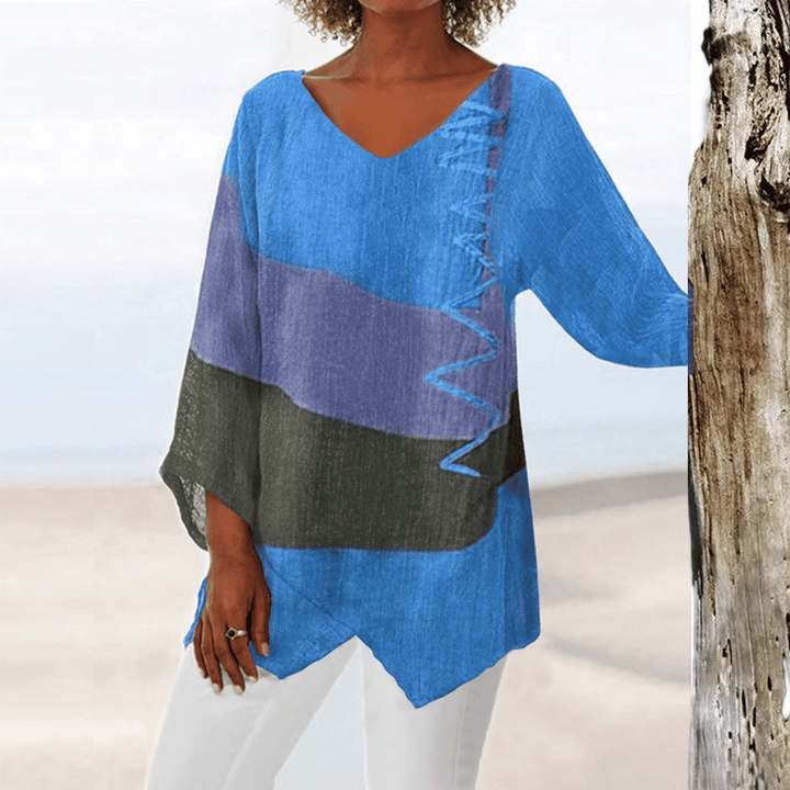 Blusa Donna Fatta a Mano Scollo a V Vestibilità Morbida - Vesarelli