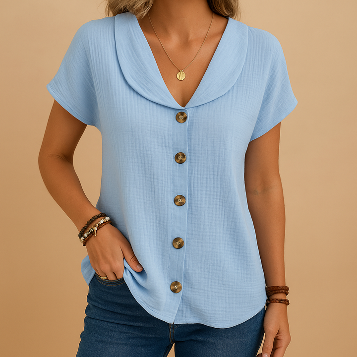 Elegante camicetta con colletto classico da donna | Merel 1