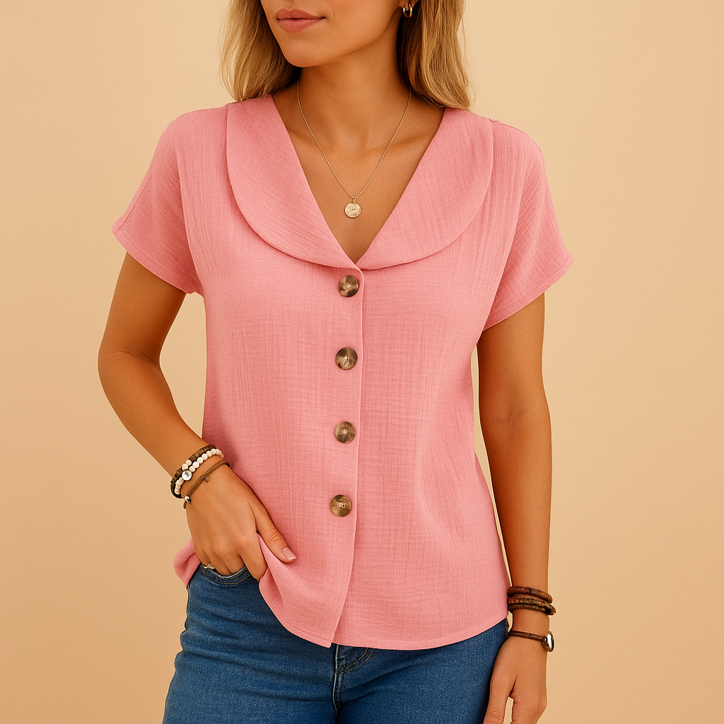 Elegante camicetta con colletto classico da donna | Merel 2