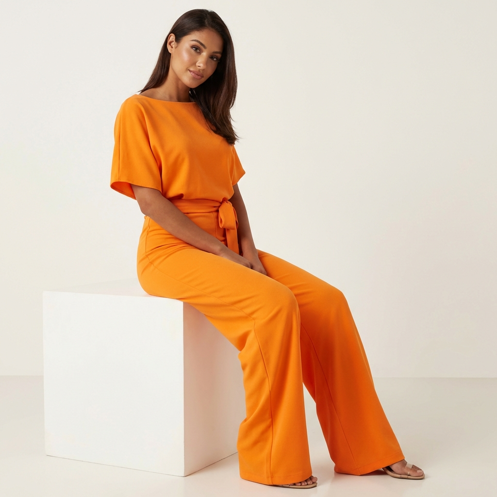 Tuta Donna con Cintura in Vita Vestibilità Fluida - Vesarelli