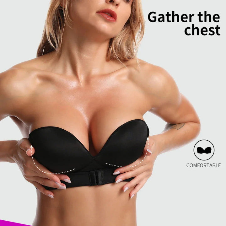 Reggiseno Push-Up Donna Senza Spalline Sostenuto - Vesarelli