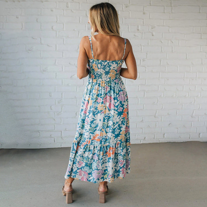 Elira | Abito Floreale Elegante con Spalline Regolabili per Cerimonia e Occasioni Speciali 2