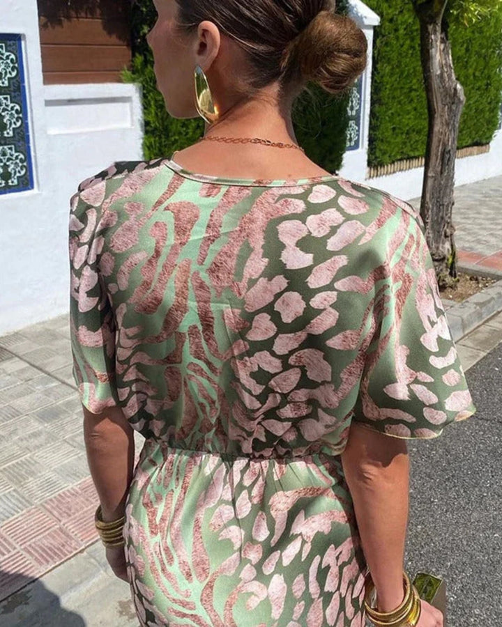 Elisa | Abito Lungo Elegante con Drappeggio e Scollo a V Valorizzante 5