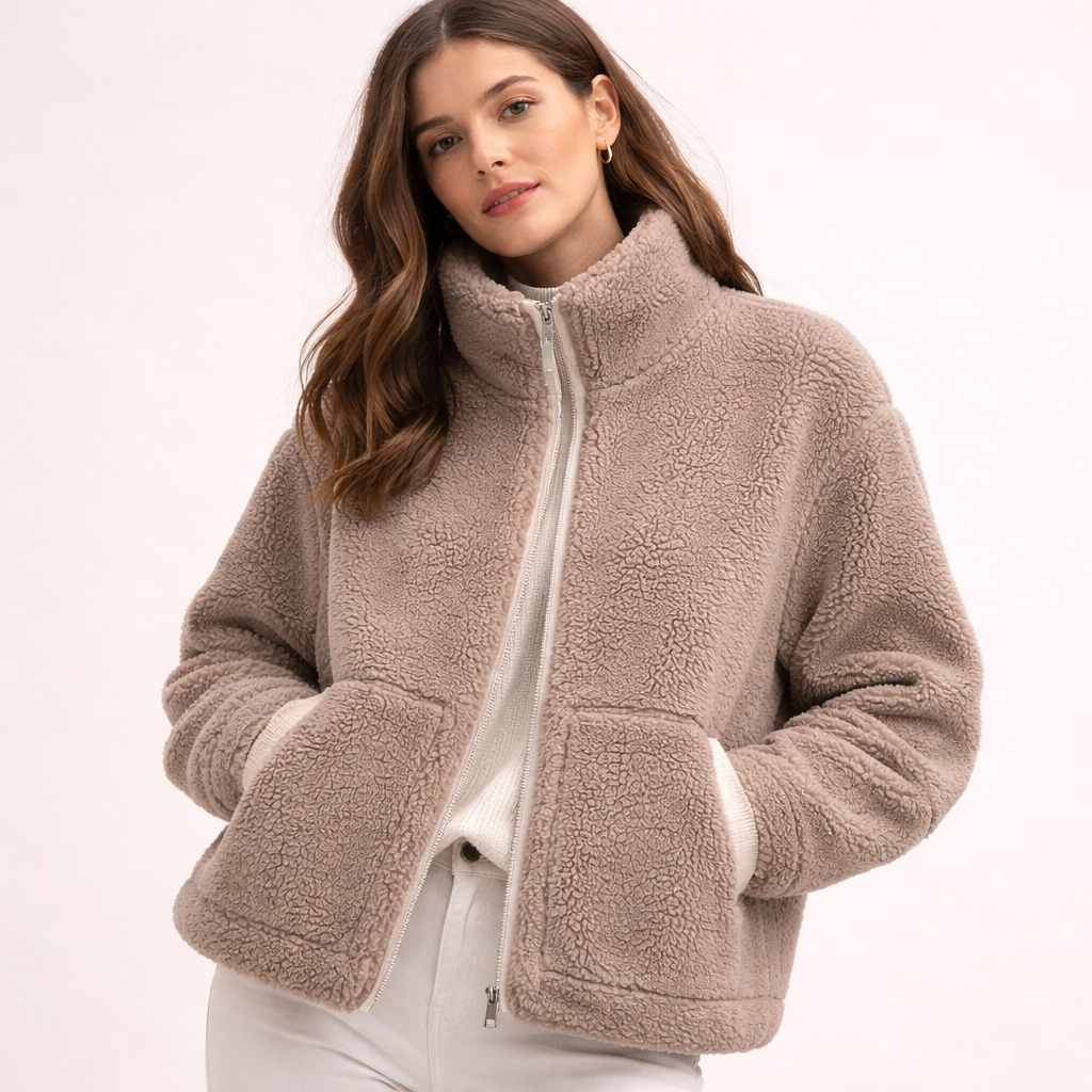 Emma | Giacca in pile oversize da donna, morbida e calda 7
