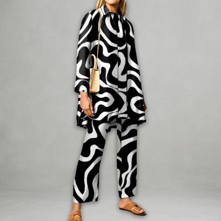 Ensemble Geometrico Chic (SET DA DUE PEZZI) | Coordinato d’impatto & Linea slanciata