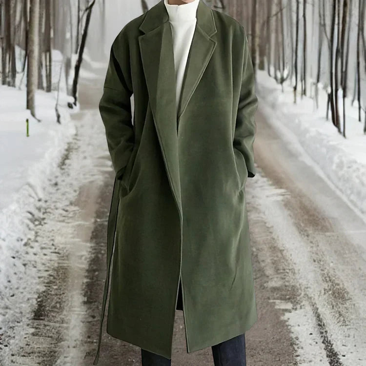 Cappotto Lungo Uomo in Lana Resistente e Confortevole - Vesarelli