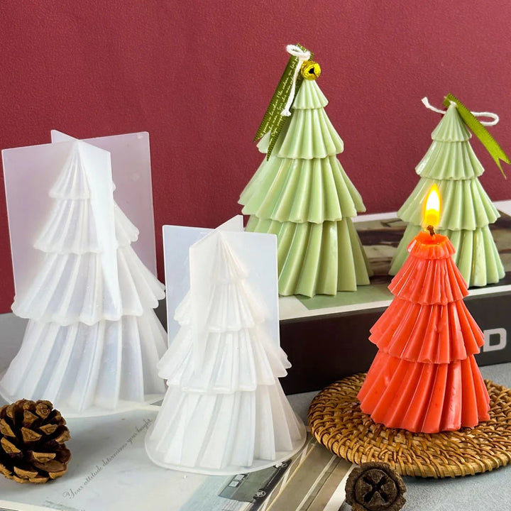 Everlight – Mini stampo per candele a forma di albero di Natale per realizzare candele fai da te 3