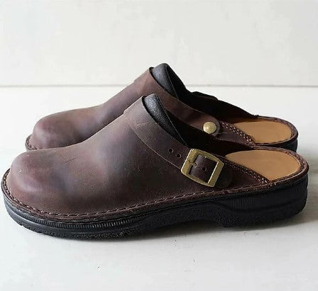 Pantofole Uomo Vintage Eleganti in Pelle Morbida - Vesarelli