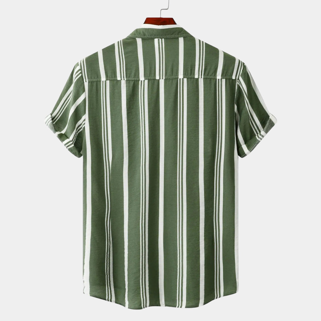 Camicia Uomo a Righe Cotone Vestibilità Classica