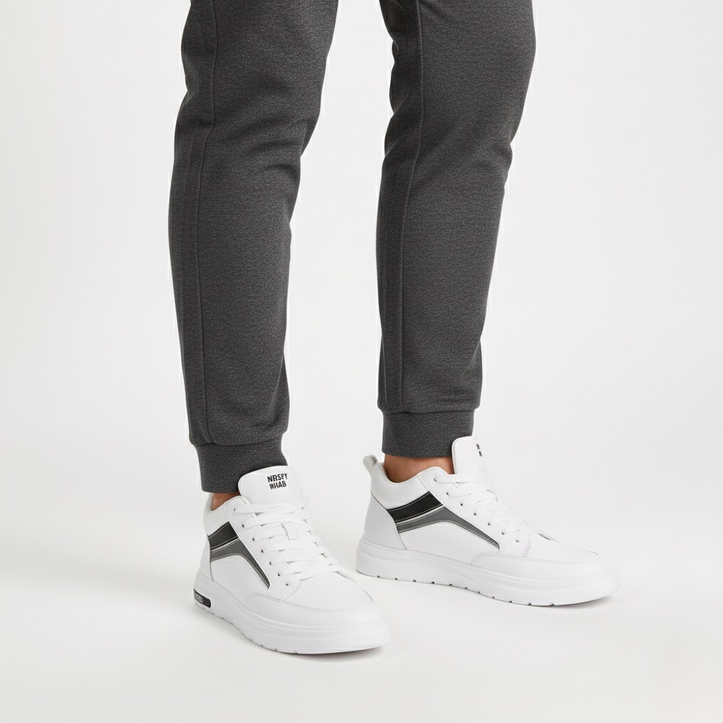 Sneakers Donna con Rialzo Interno e Dettagli Laterali Comfort