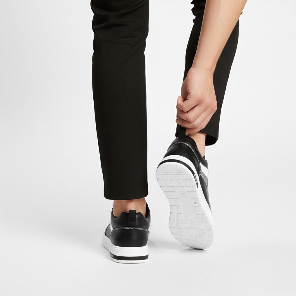 Sneakers Donna con Rialzo Interno e Dettagli Laterali Comfort