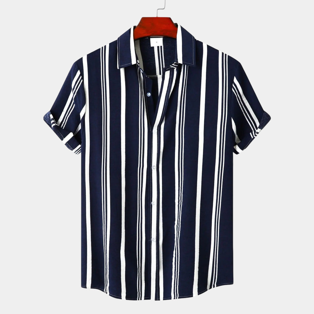 Camicia Uomo a Righe Cotone Vestibilità Classica