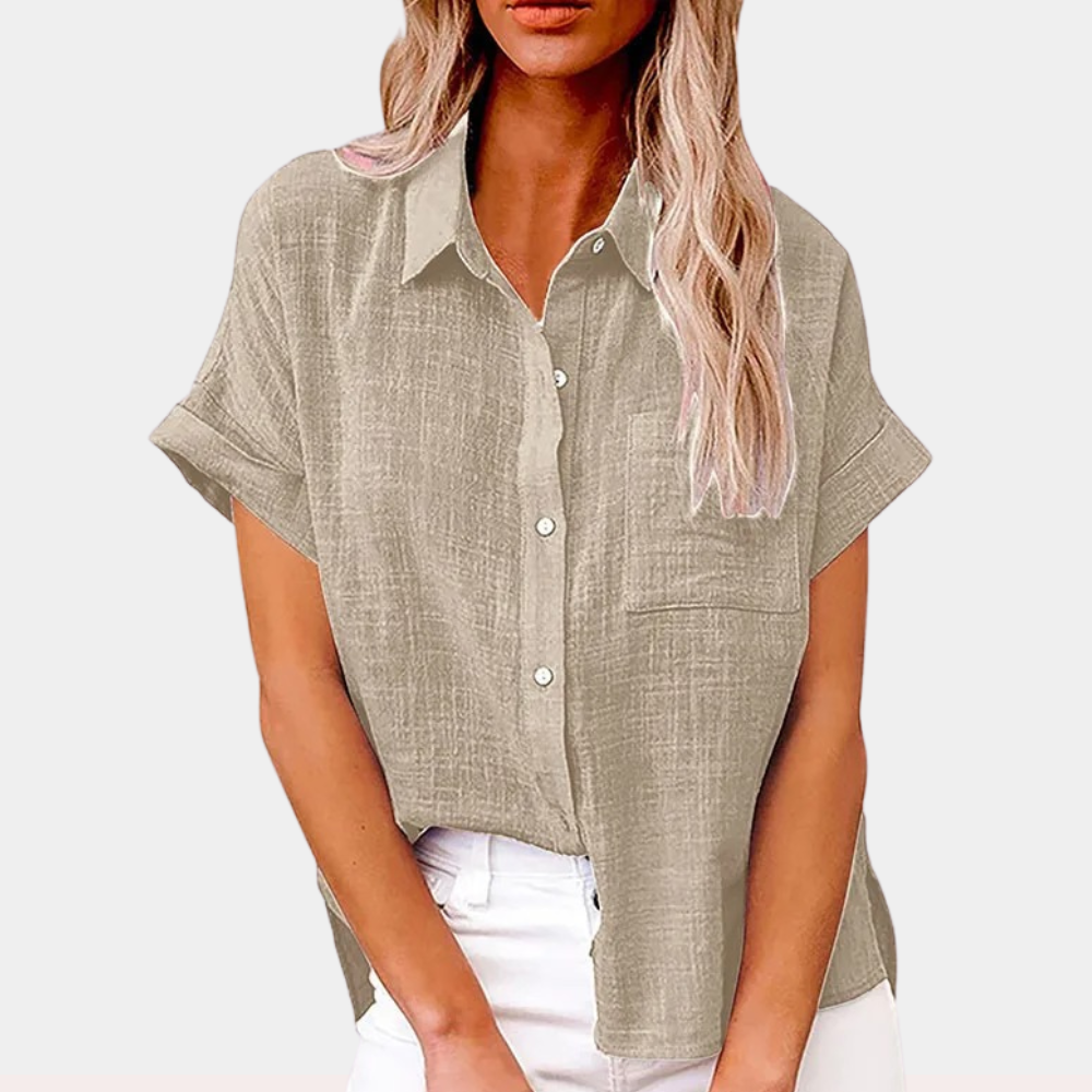 Camicia Donna Elegante Bottoni Manica Lunga