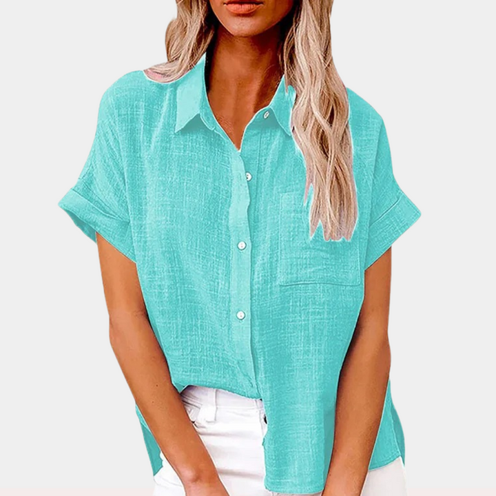 Camicia Donna Elegante Bottoni Manica Lunga
