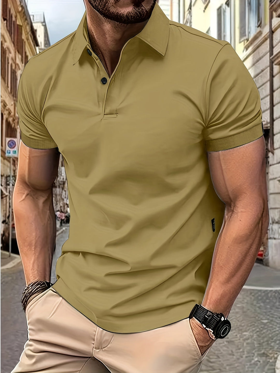 Polo Uomo Classica Cotone Colletto Elegante