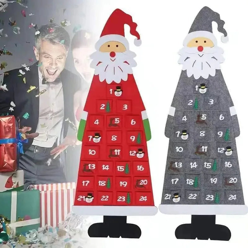 FelineFelt | Calendario dell'Avvento a forma di gatto con 24 mini sorprese di Babbo Natale 1