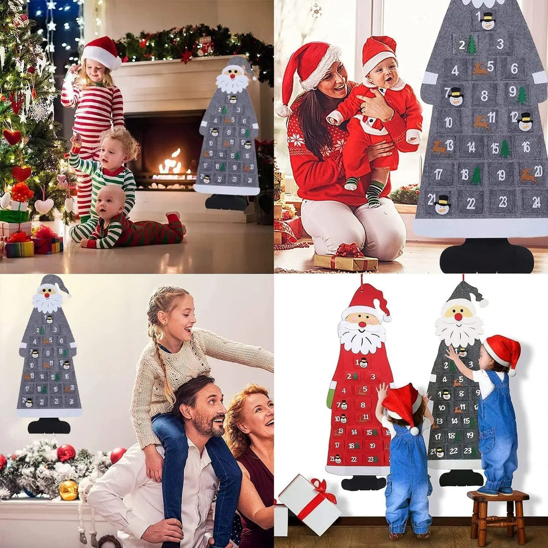 FelineFelt | Calendario dell'Avvento a forma di gatto con 24 mini sorprese di Babbo Natale 5
