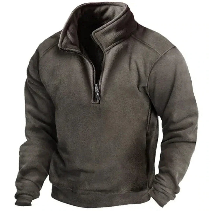 Felpa Uomo Mezza Zip Collo Alto Estiva Leggera - Vesarelli