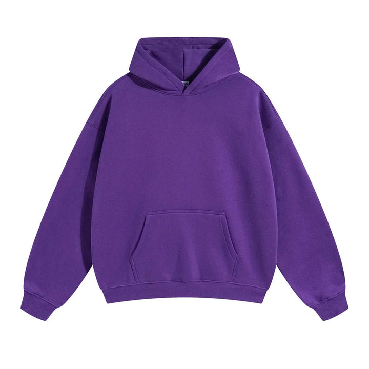 Festa | Unisex Felpa Oversize in Pile con Cappuccio Viola