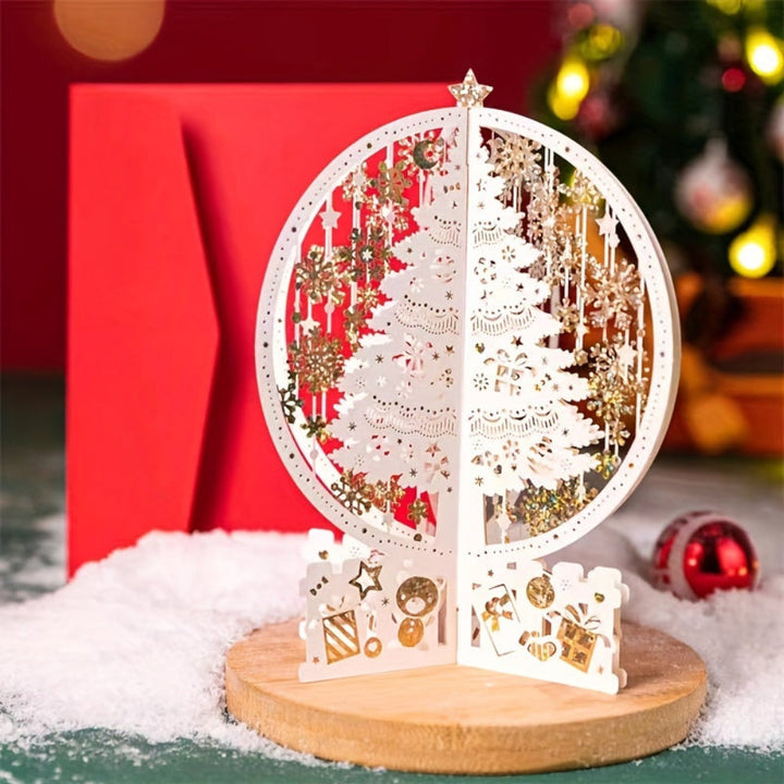 Biglietto di Auguri Pop-Up 3D Albero di Natale Design Festivo - Vesarelli