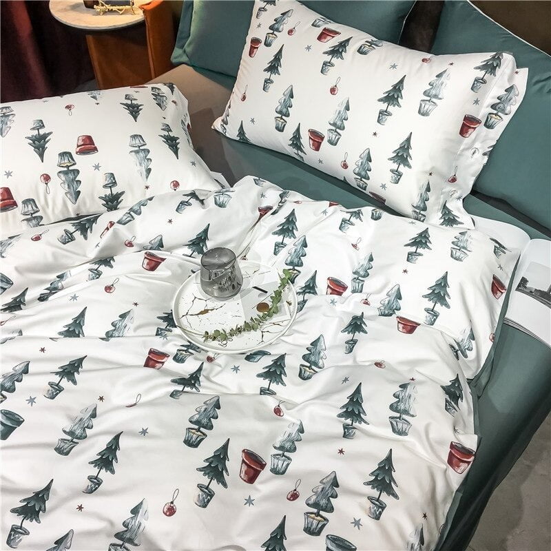 FestiveDream – Accogliente set di biancheria da letto natalizia con stampa a fiocco di neve 1