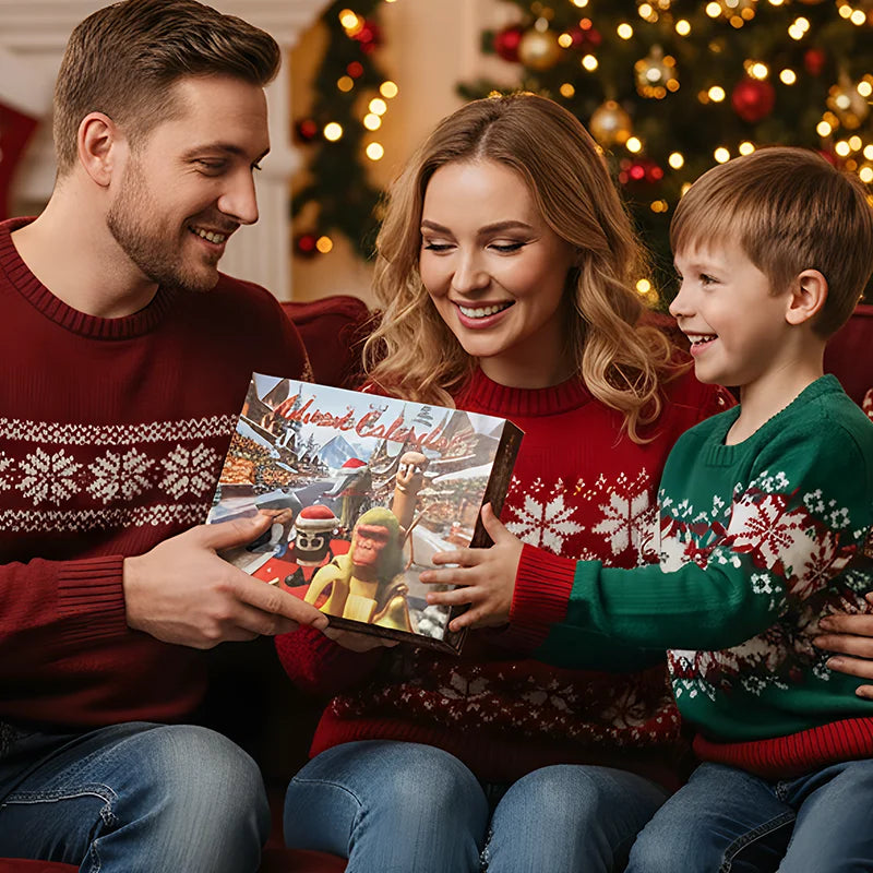 FestiveJoy | Calendario dell'Avvento in plastica per bambini con divertenti sorprese a forma di statuetta 2