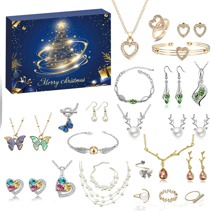 FestiviJoy | Calendario dell'Avvento colorato con 24 accessori natalizi unici 3