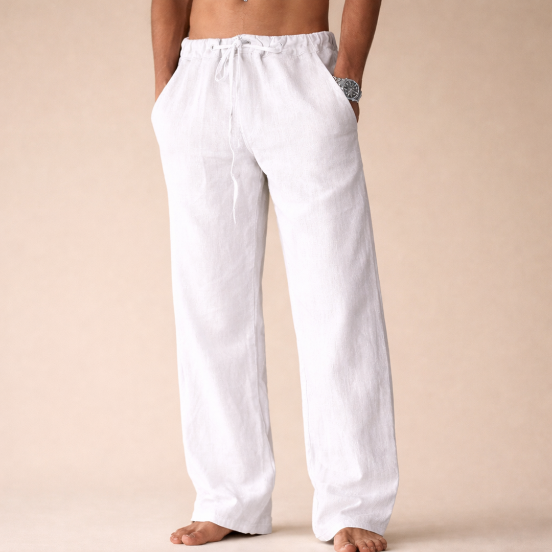 Pantaloni Estivi Uomo Traspiranti Tessuto Leggero Comodi - Vesarelli
