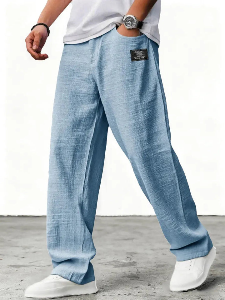 Pantaloni Uomo in Lino Taglio Rilassato - Vesarelli