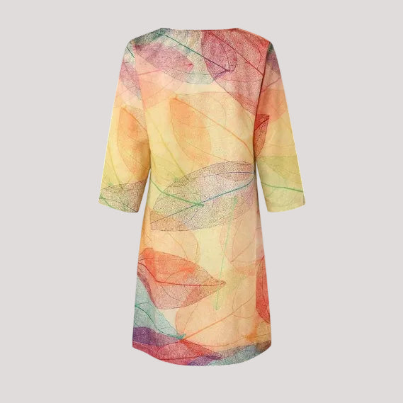 Fiorina | Abito Casual con Stampa Botanica – Comodo e Fresco per Ogni Occasione 2