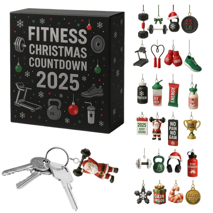 FitSpirit | Allegro calendario dell'Avvento in acrilico con conto alla rovescia per gli appassionati di fitness 5