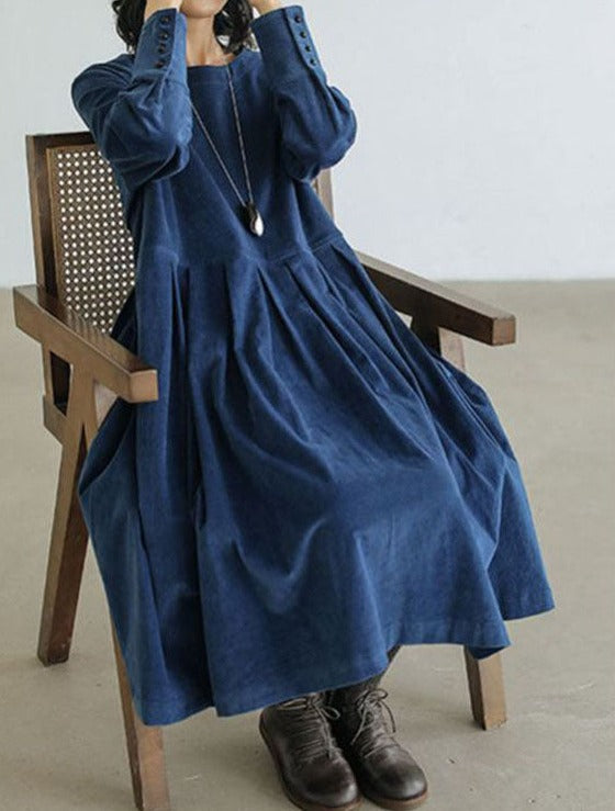 Abito Donna in Velluto Vestibilità Comoda Elegante