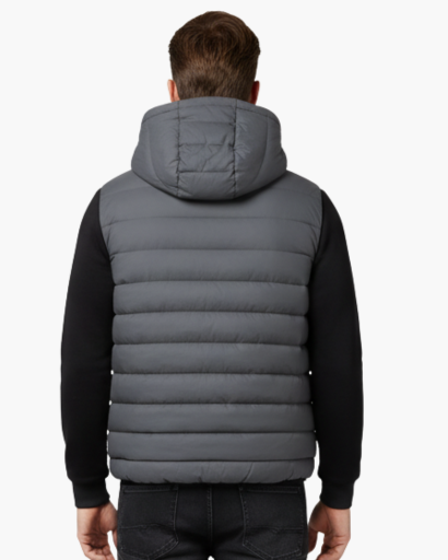 Giacca Uomo Trapuntata con Cappuccio Stile Urbano Termica