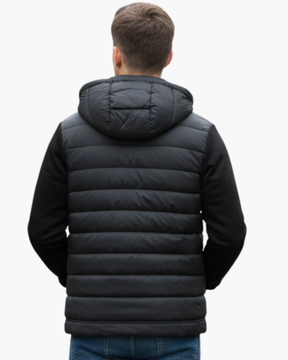 Giacca Uomo Trapuntata con Cappuccio Stile Urbano Termica