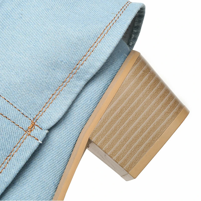 Stivali Donna in Denim Comodi Stile Elegante