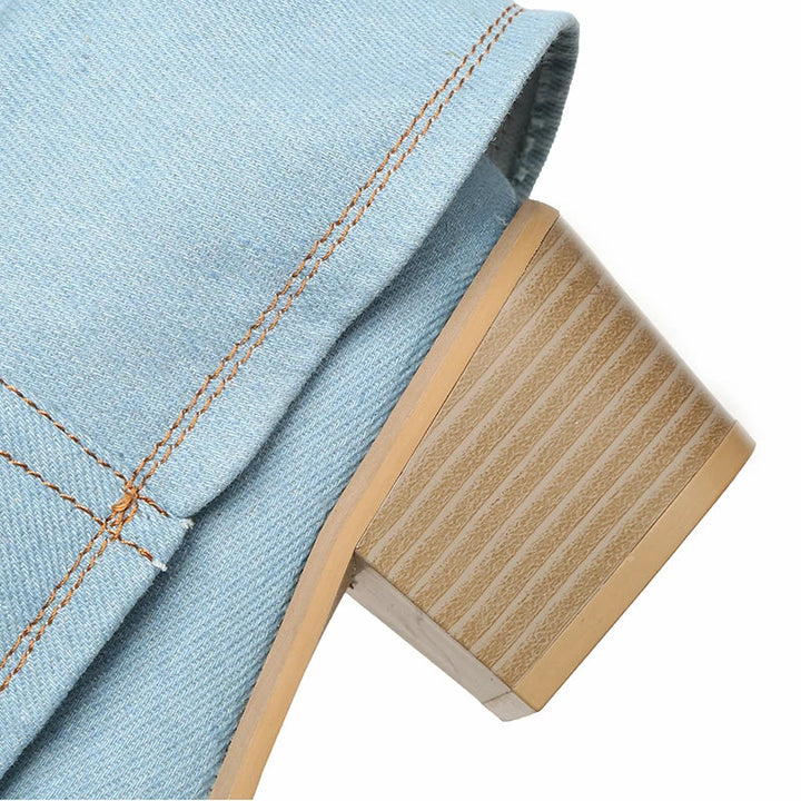 Stivali Donna in Denim Comodi Stile Elegante