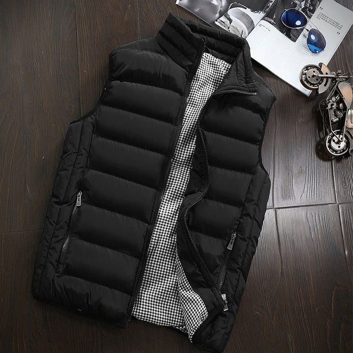 Gilet Uomo Trapuntato Impermeabile Casual Caldo